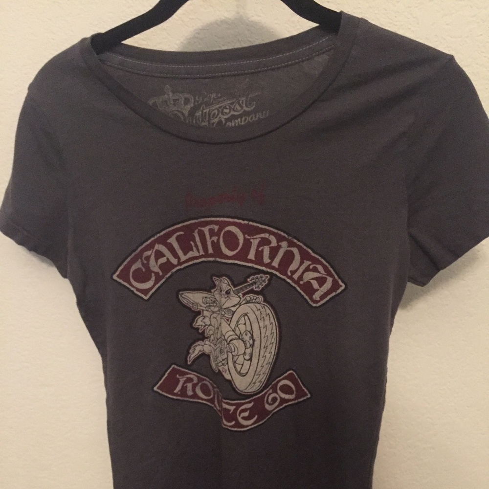 California route 60 gray tee